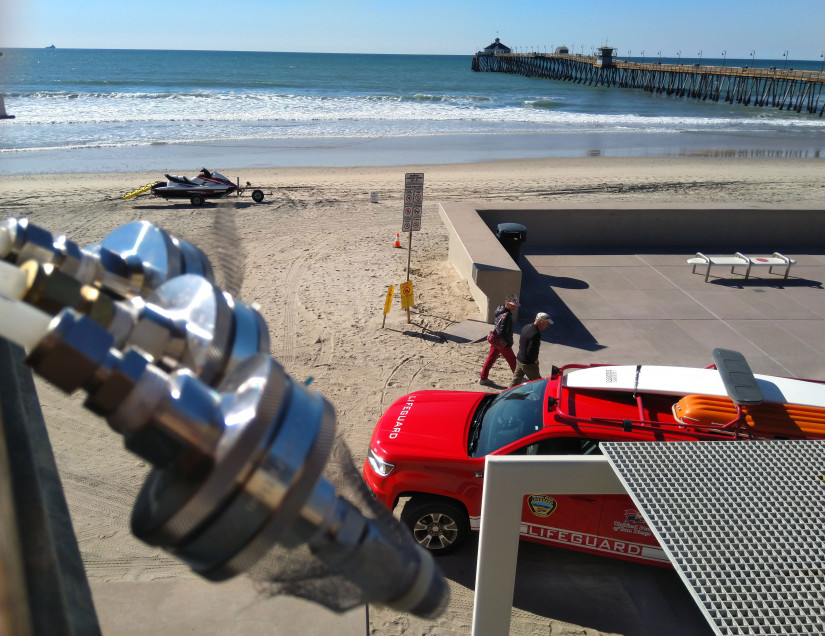 Aerosol filter sampling downwind of polluted coastal waters in Imperial Beach